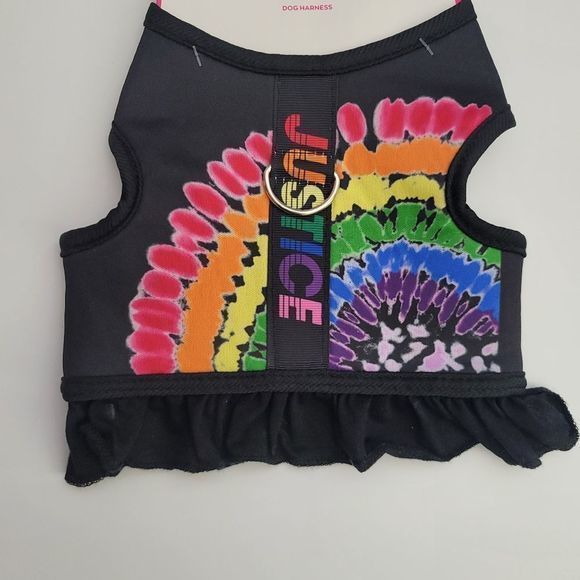 JUSTICE Rainbow‎ Print Pet Harness Small Black - Picture 5 of 12